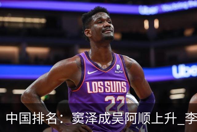 中国排名：窦泽成吴阿顺上升 李昊桐处于100边缘